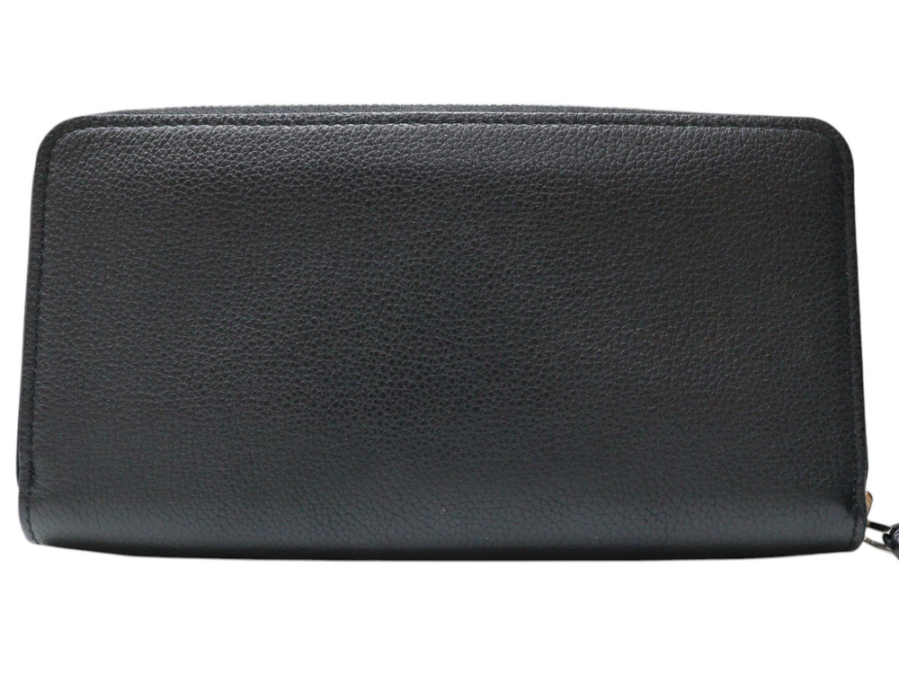 Louis Vuitton LV Round Noir Black Lockme Zippy Calf Zipper Long Leather Wallet